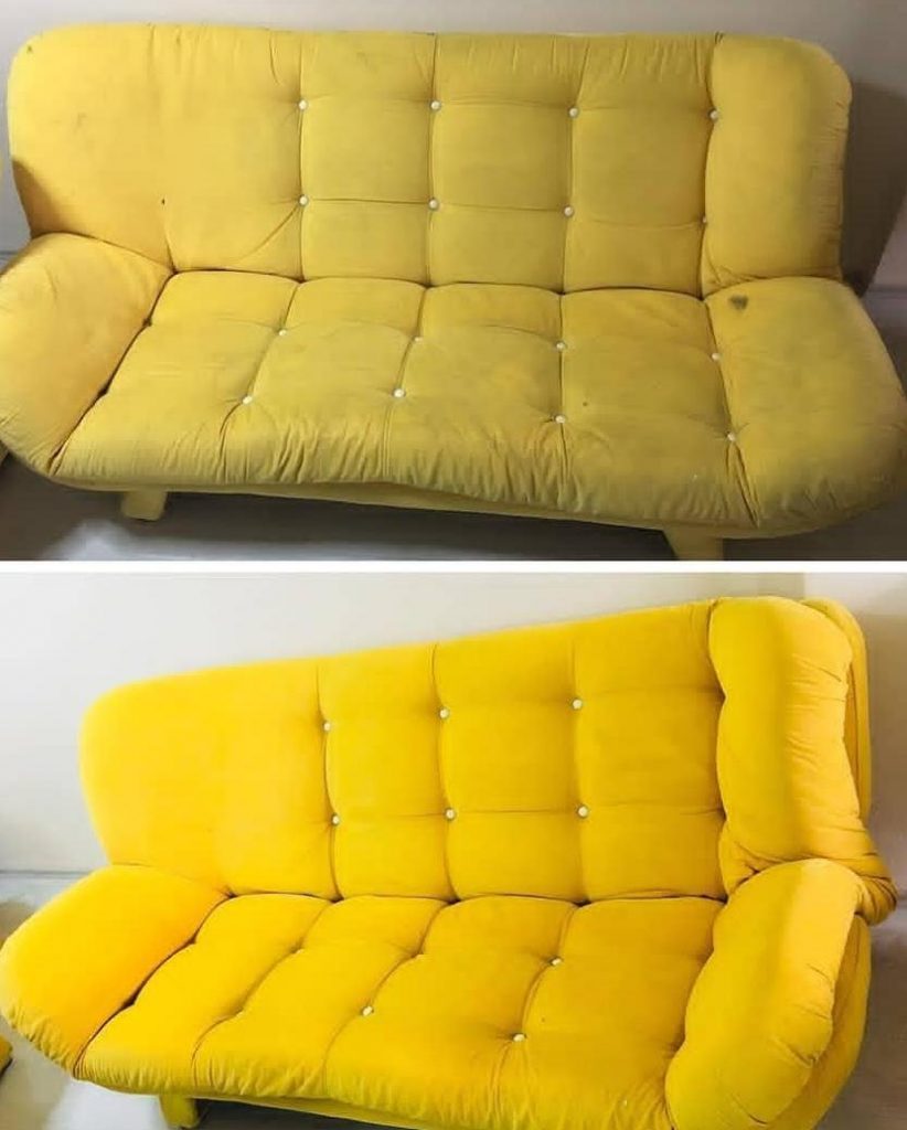 Солнечно-жёлтый диван