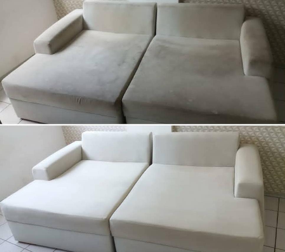 Чистый белый диван